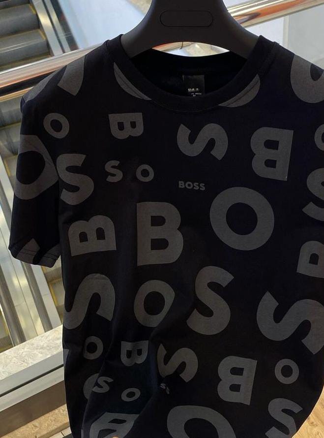 Men's Hugo Boss Trending T-Shirts (Black & Grey, S)