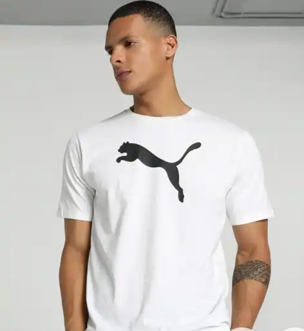 Puma Men Logo Print Crew Neck Tshirt