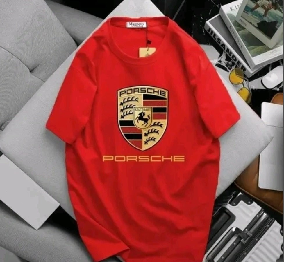 Porche Inspired Mens Round Neck Tshirt