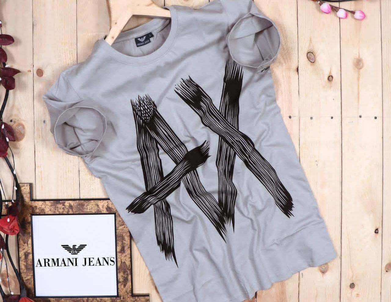 Armani Regular Fit T-Shirt (Grey, L)