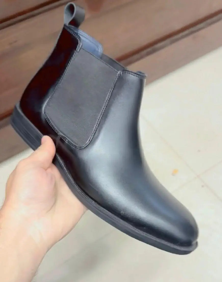 Mens Casual  Leather Chelsea Boots