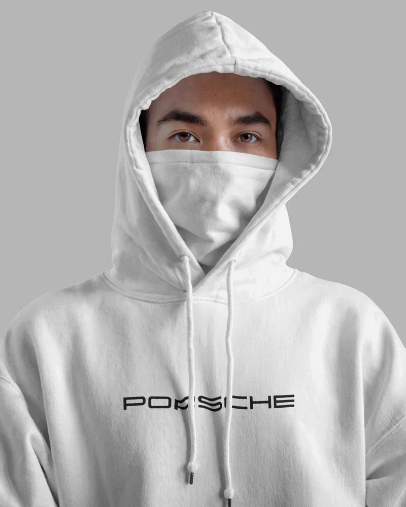 Men's Graphic  Porsche Printed white Hoodies