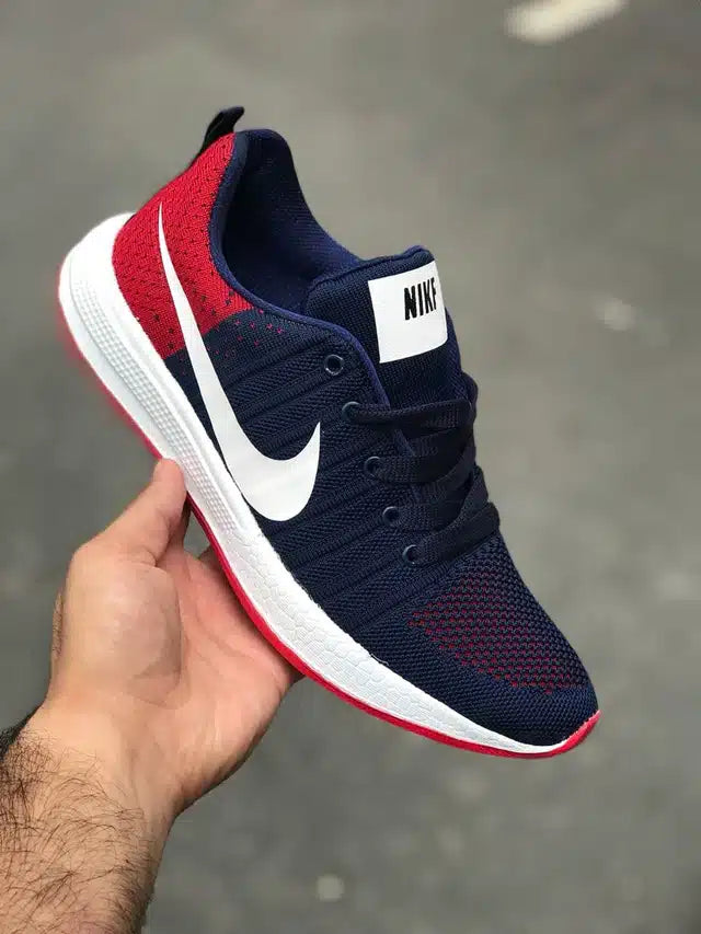 Sports Shoes for Men (Navy Blue & Red, 7)