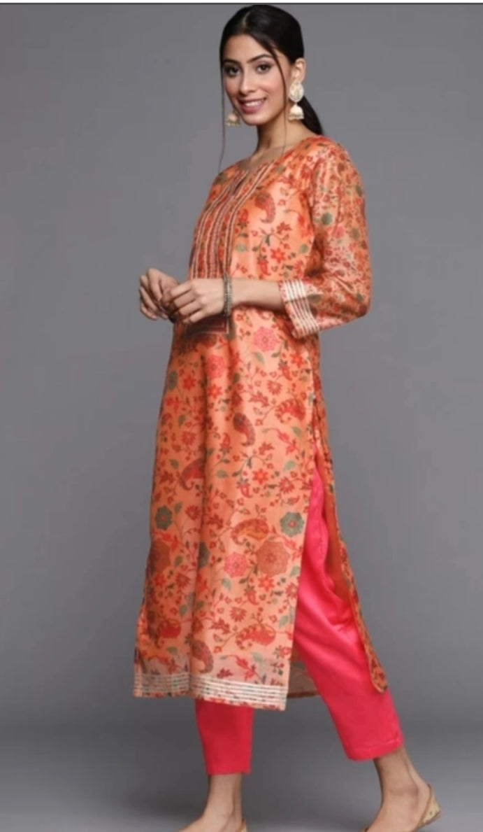 Varanga Party Wear Chanderi Silk Suit Set