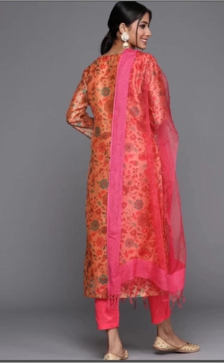 Varanga Party Wear Chanderi Silk Suit Set