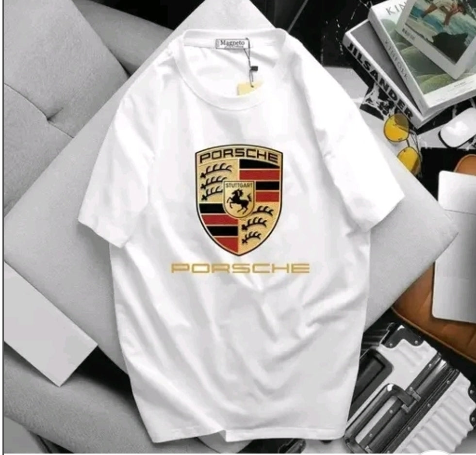 Porche Inspired Mens Round Neck Tshirt