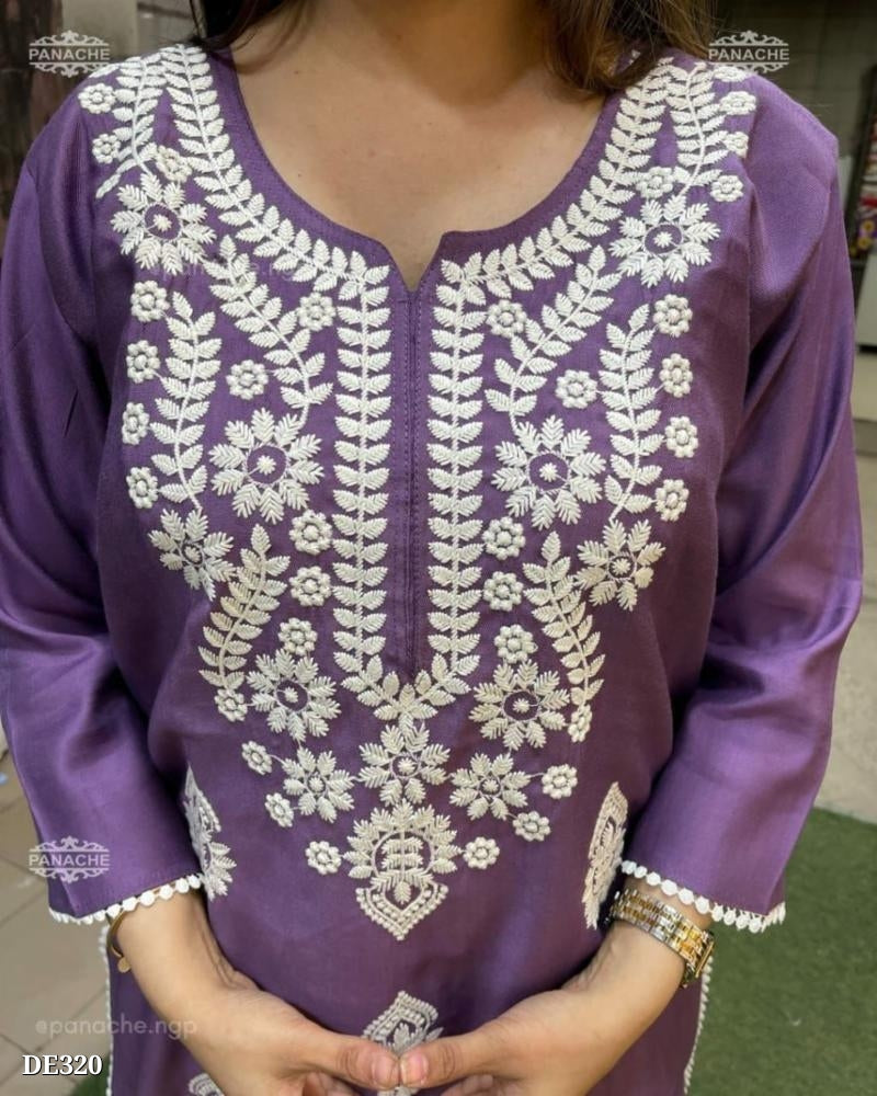 Lucknow Chikankari Handwork Embroidery Suit Set