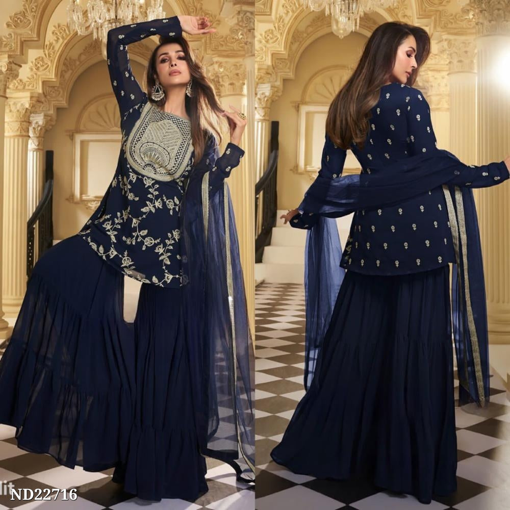 Malaika Arora Khan Inspired Designer Sharara Suit
