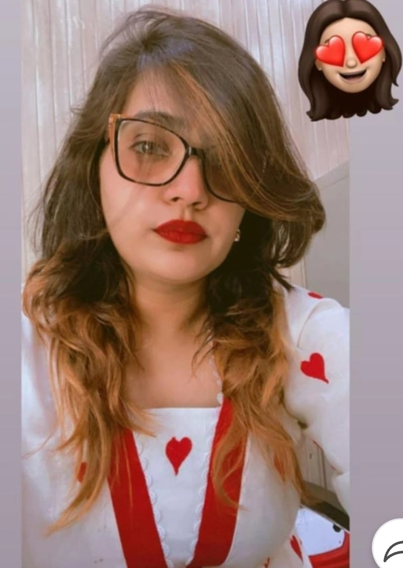 Red Heart Printed Cotton Suit With Duppatta