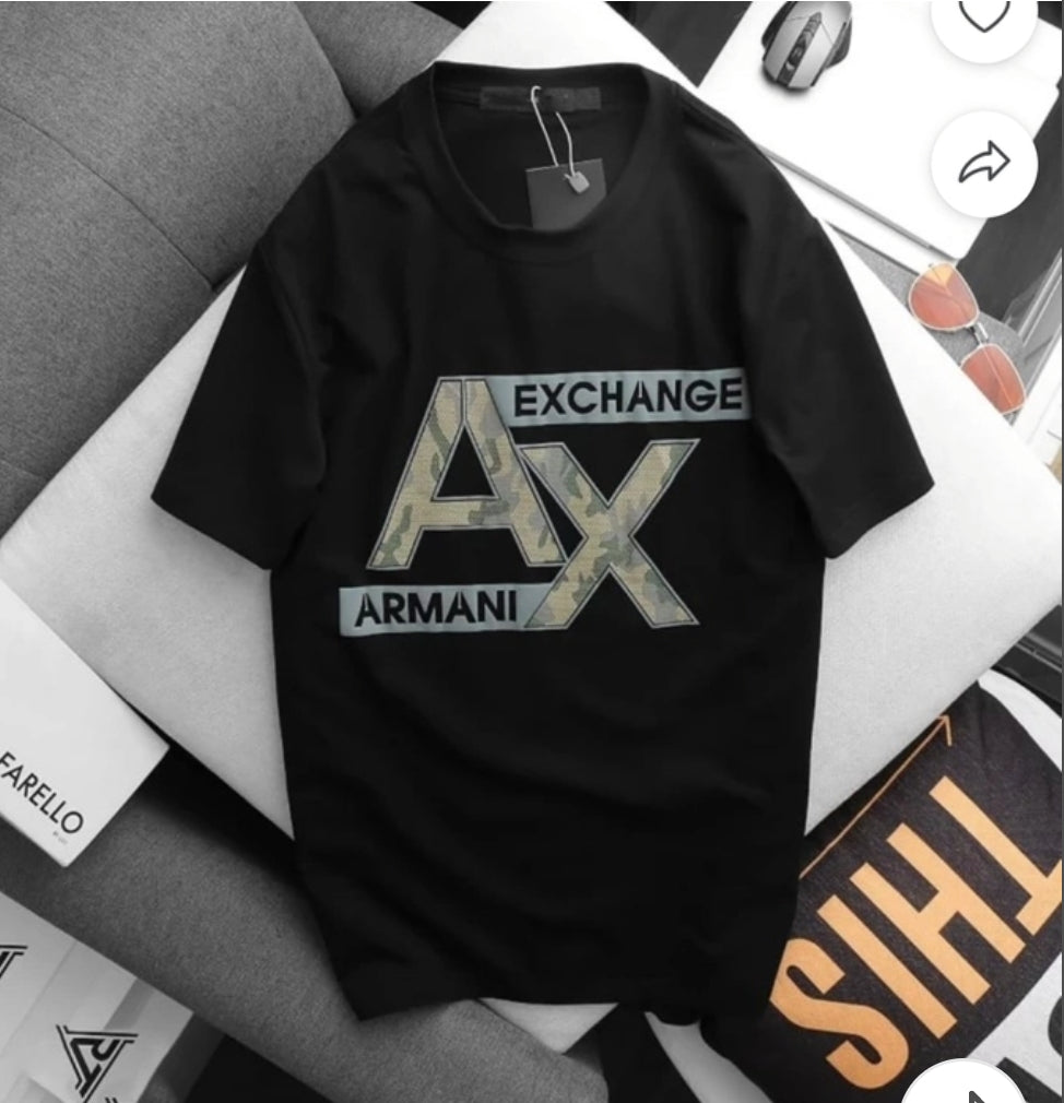 Armani Exchange Round Neck Pure Cotton Tshirt